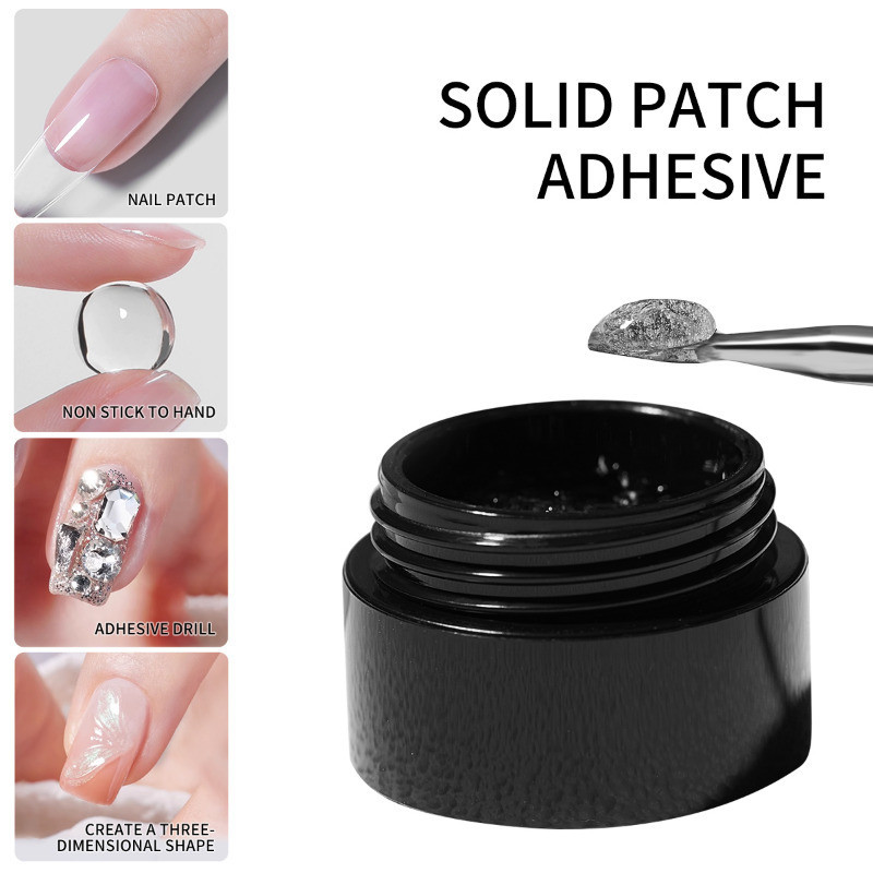 Nail Gel Polish Set - 3 ピース/セットソリッドネイルチップジェルソリッドステッカーネイルチップ接着剤接着剤パッチ接着剤 UV ジェルネイルアート