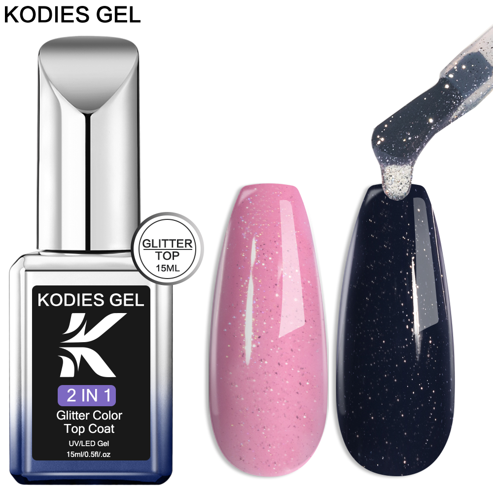 Nail Glitter Chrome - KODIES ジェルスターライトトップコートジェルネイルポリッシュ 15 ミリリットル半永久 UV キラキラマニキュアジェル仕上げシーラーオーロラクロームトップコート