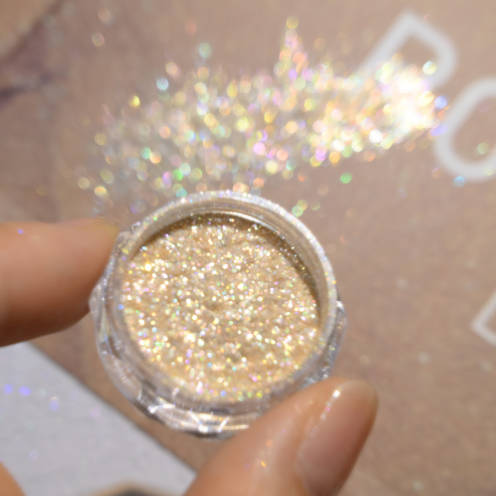 Nail Glitter Chrome - 超光沢のあるゴールドオパールネイルパウダーマーメイドグリッター極薄虹色フレークネイルスパンコール顔料クロームパウダーマニキュア装飾