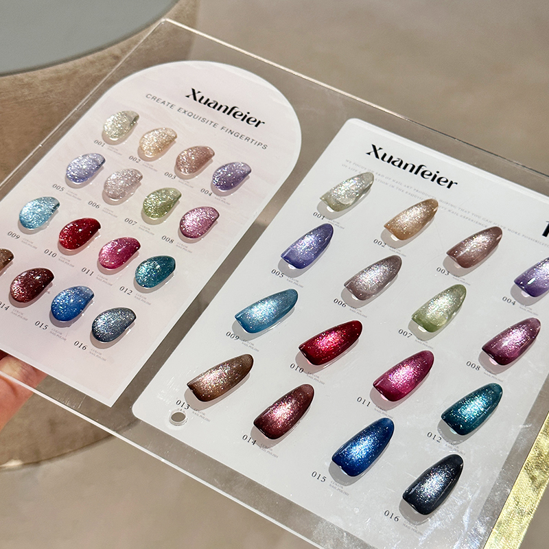 Nail Gel Polish Set - 2026年 16色 キャッツアイジェルポリッシュセット OEMプライベートラベル ダイヤモンドグリッター ディスコ
