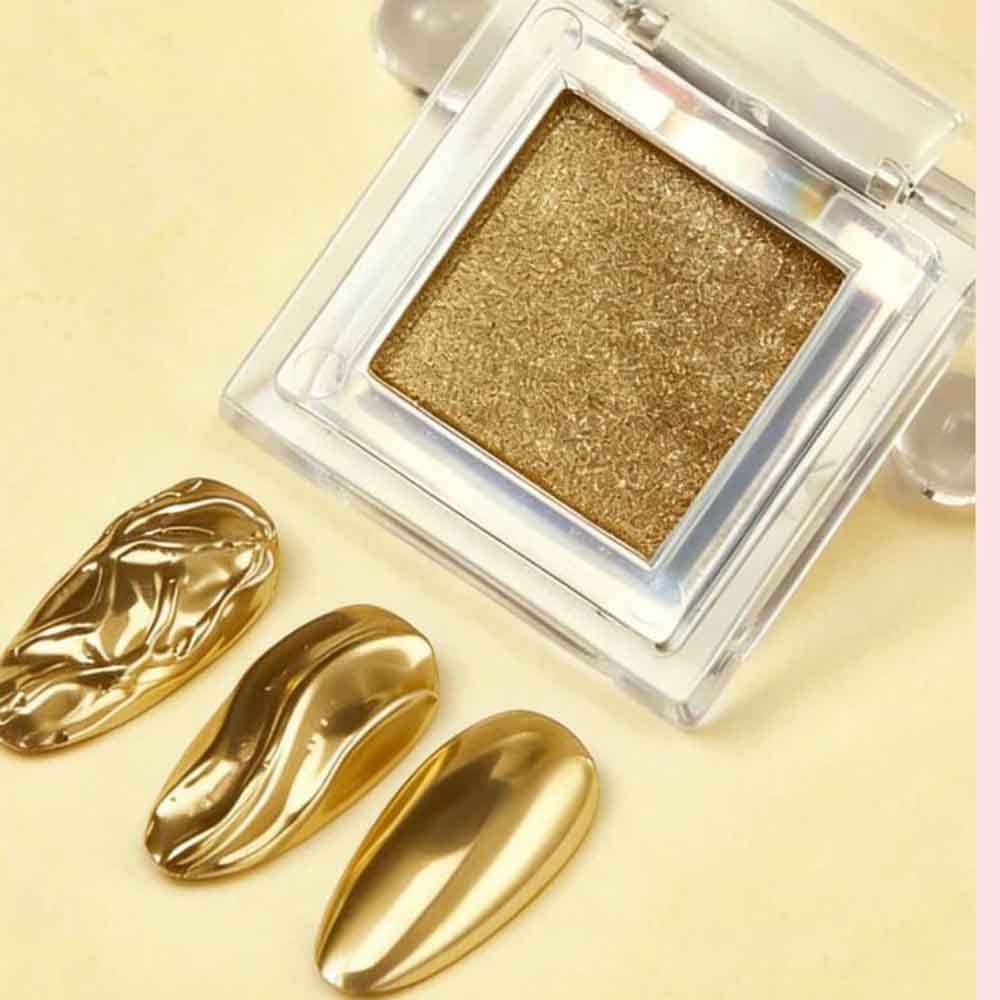 ソリッドマジックミラーゴールドクロムパウダーネイルピグメント - Nail Glitter Chrome のレビューと価格