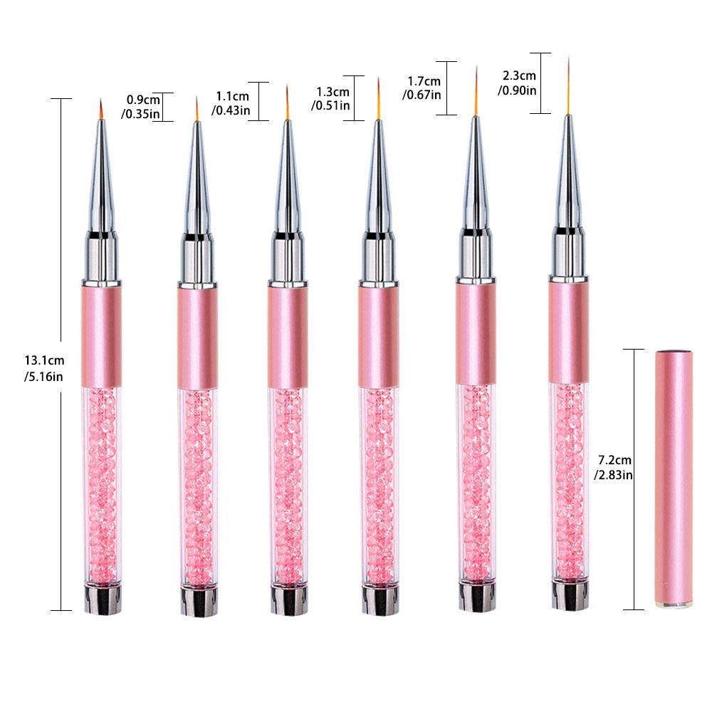 6本セット アクリル製 フレンチストライプ ネイルアート ラ - Nail Art Rame のレビューと価格