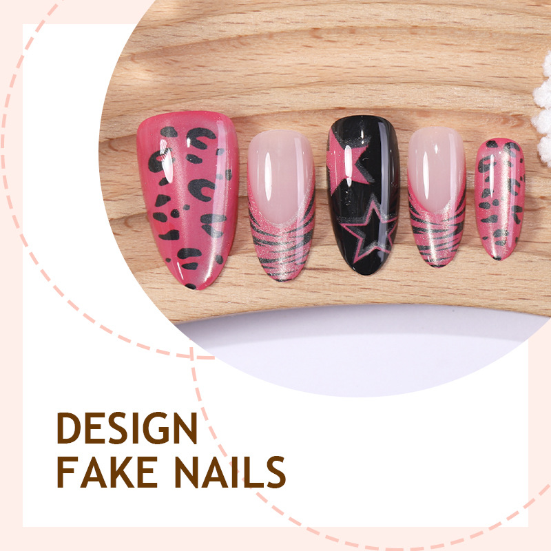 24枚入り Y2K ピンク ゼブラ レオパード柄 つけ爪 ス - Nail Art Zebra のレビューと価格