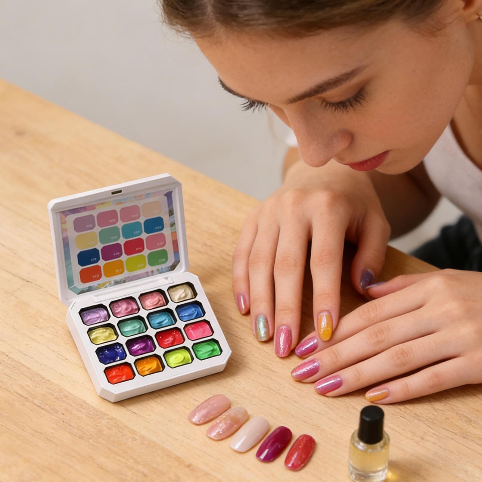 ジェルネイルポリッシュセット 16色 UV/LEDジェル マ - Nail Gel Polish Set のレビューと価格