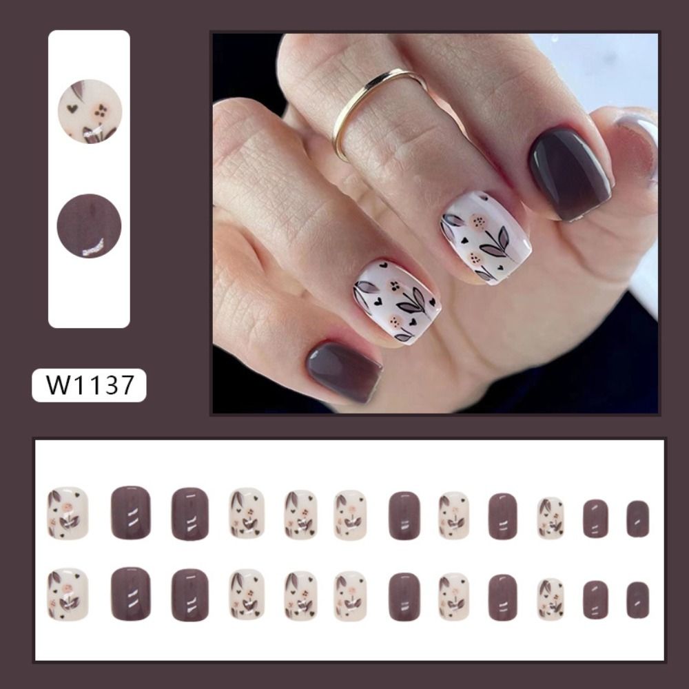 新しいショートラウンド付け爪ゼブラストライプ付け爪取り外し可 - Nail Art Zebra のレビューと価格