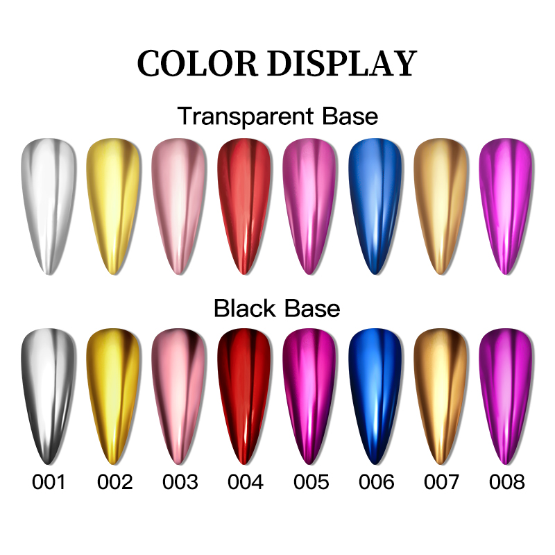 メタリックゴールドシルバーミラーパウダーネイルグリッターロー - Nail Glitter Chrome のレビューと価格