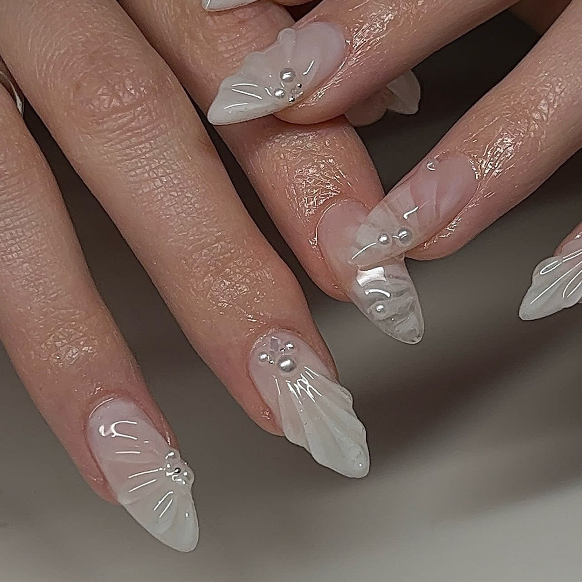 24枚入り シンプル グリーン フレンチ フェイクネイル 既 - Nail Art Aesthetic のレビューと価格
