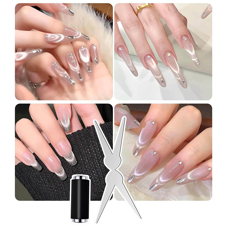 フレンチキャットアイネイルマグネット両頭大型Y字型磁気補助ツ - Nail Gel Polish Set のレビューと価格