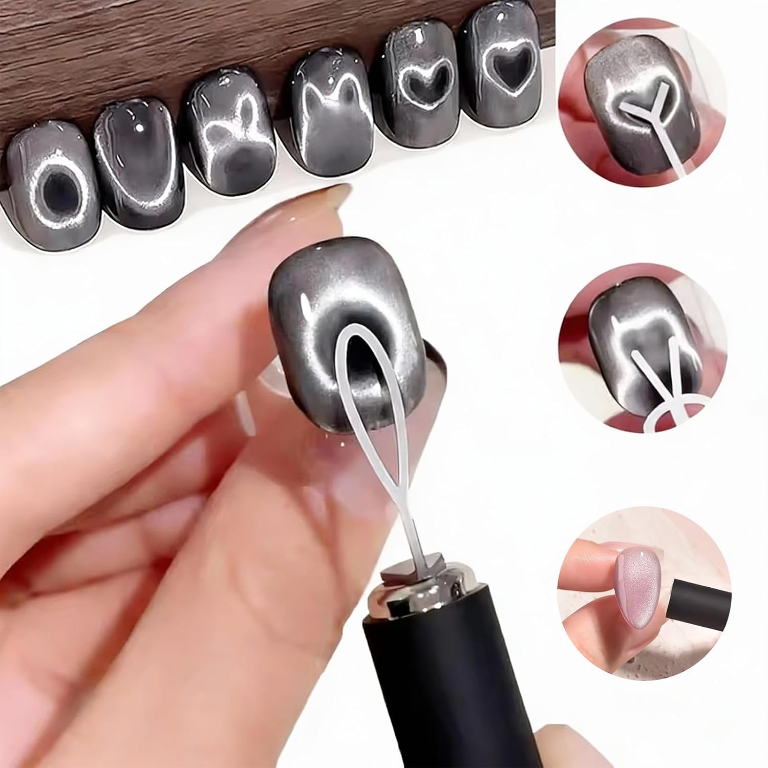 10個入りキャッツアイネイルマグネットセット、ネイルアート用 - Nail Gel Polish Set のレビューと価格