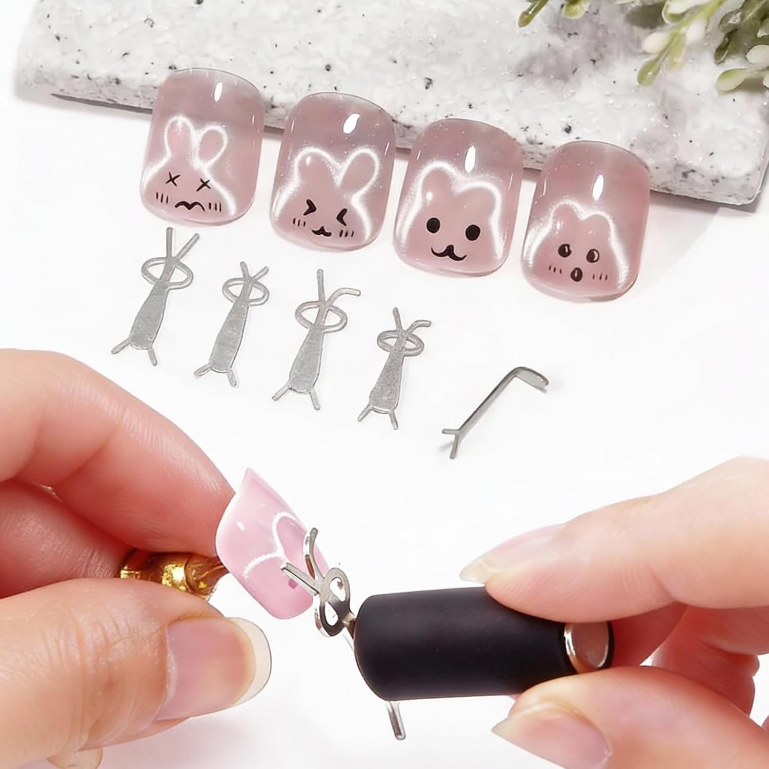 10個入りキャッツアイネイルマグネットセット、ネイルアート用 - Nail Gel Polish Set のレビューと価格