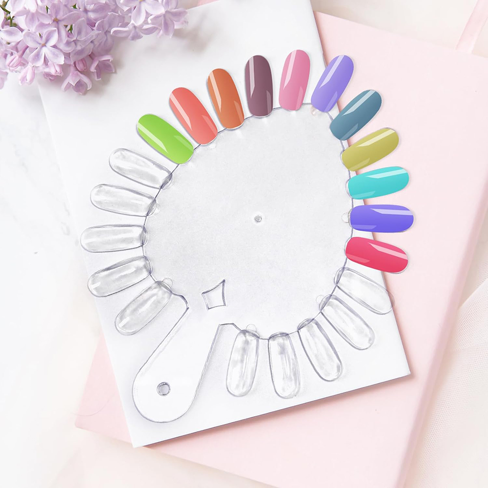 10個入りハート型ネイルカラーチャート、つけ爪付き、ジェルポ - Nail Art Rame のレビューと価格