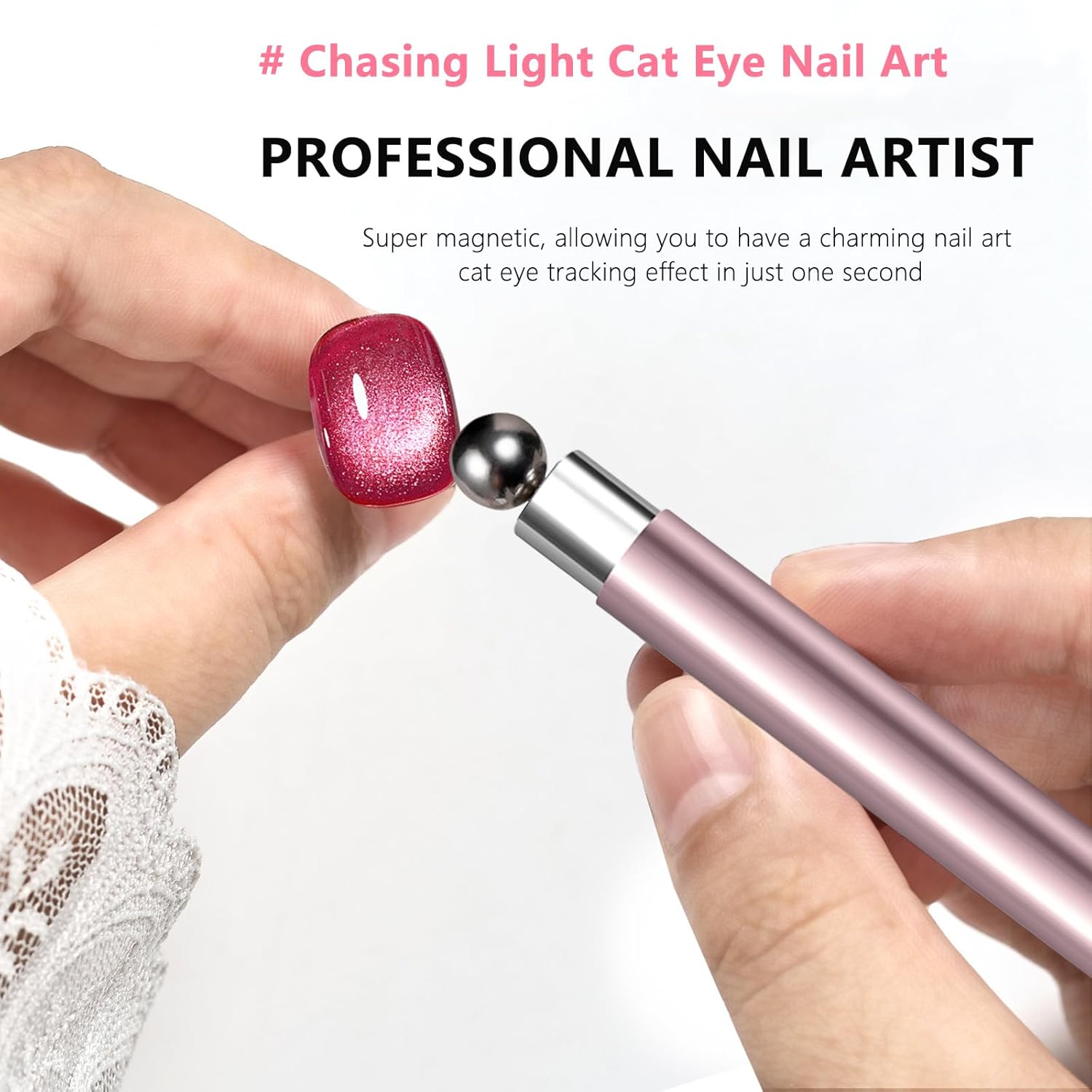 キャットアイ磁気ボールとネイル磁気スティックツールセット、両 - Nail Gel Polish Set のレビューと価格