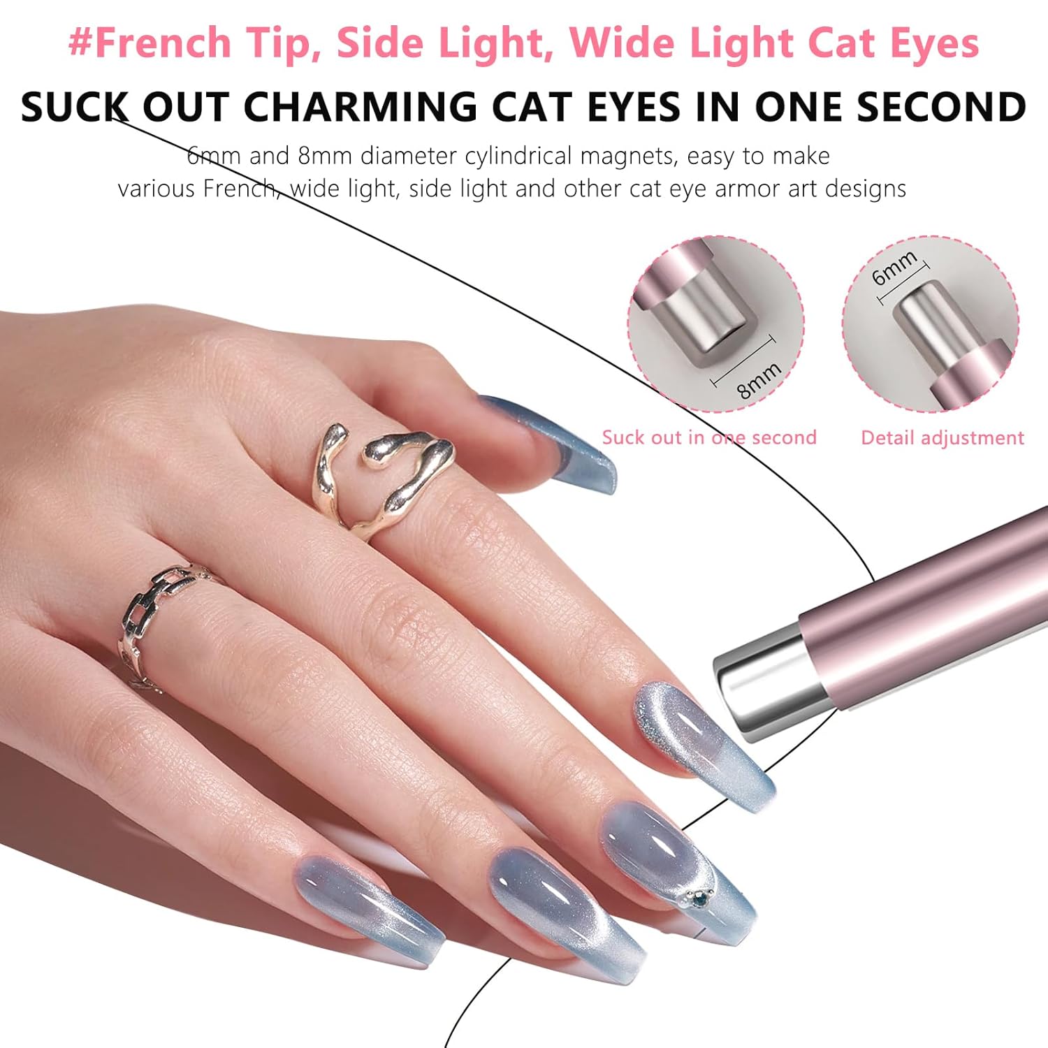 キャットアイ磁気ボールとネイル磁気スティックツールセット、両 - Nail Gel Polish Set のレビューと価格