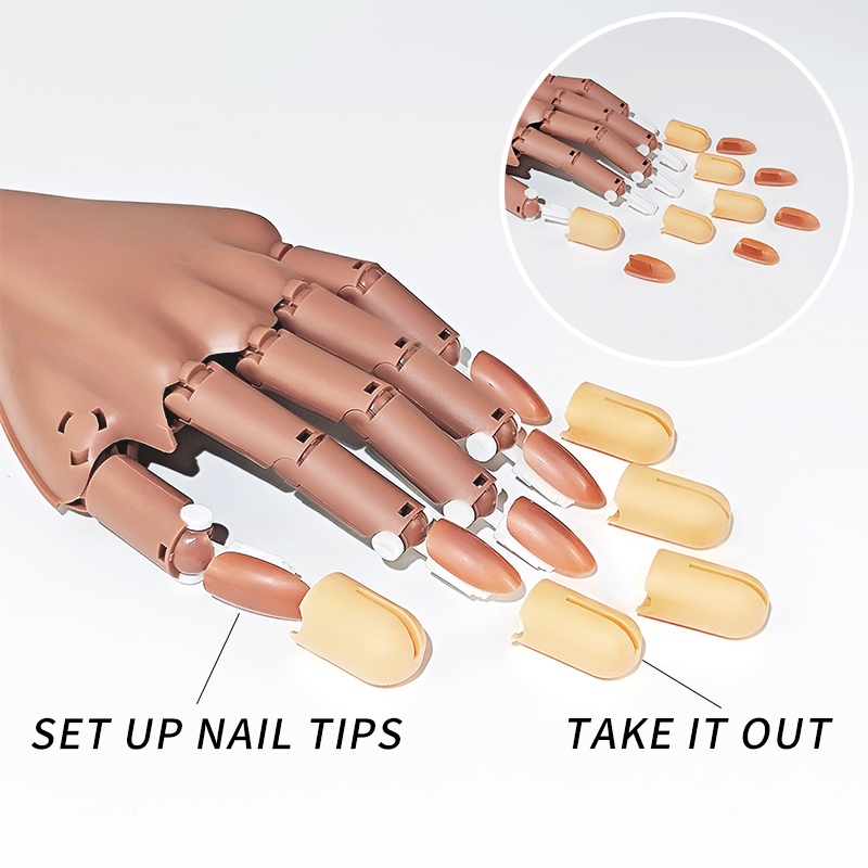 ネイル練習用ハンド 可動パーツ チップ アート用品 ツール  - Nail Art Rame のレビューと価格