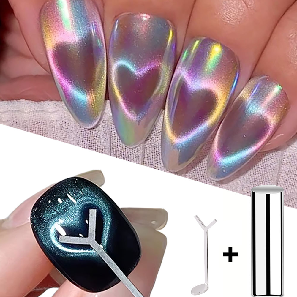1/2/3/4個入り Y字型 ハート キャットアイ ジェルマ - Nail Gel Polish Set のレビューと価格