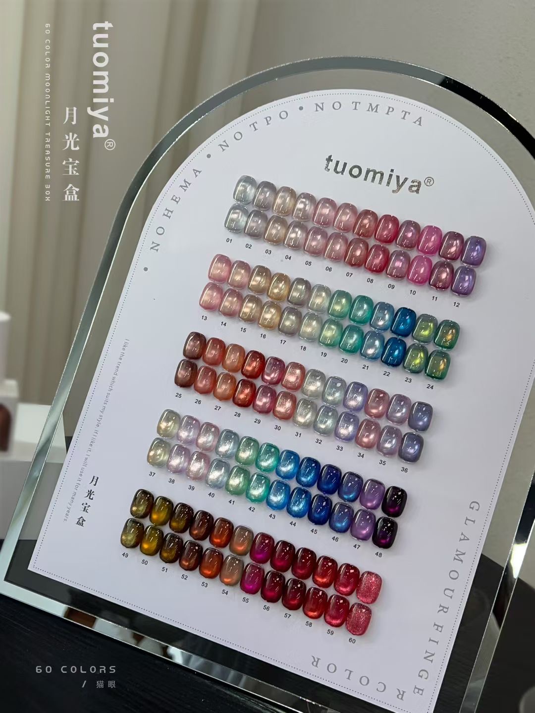60色の月光キャッツアイネイルポリッシュジェルセット（カラー - Nail Gel Polish Set のレビューと価格