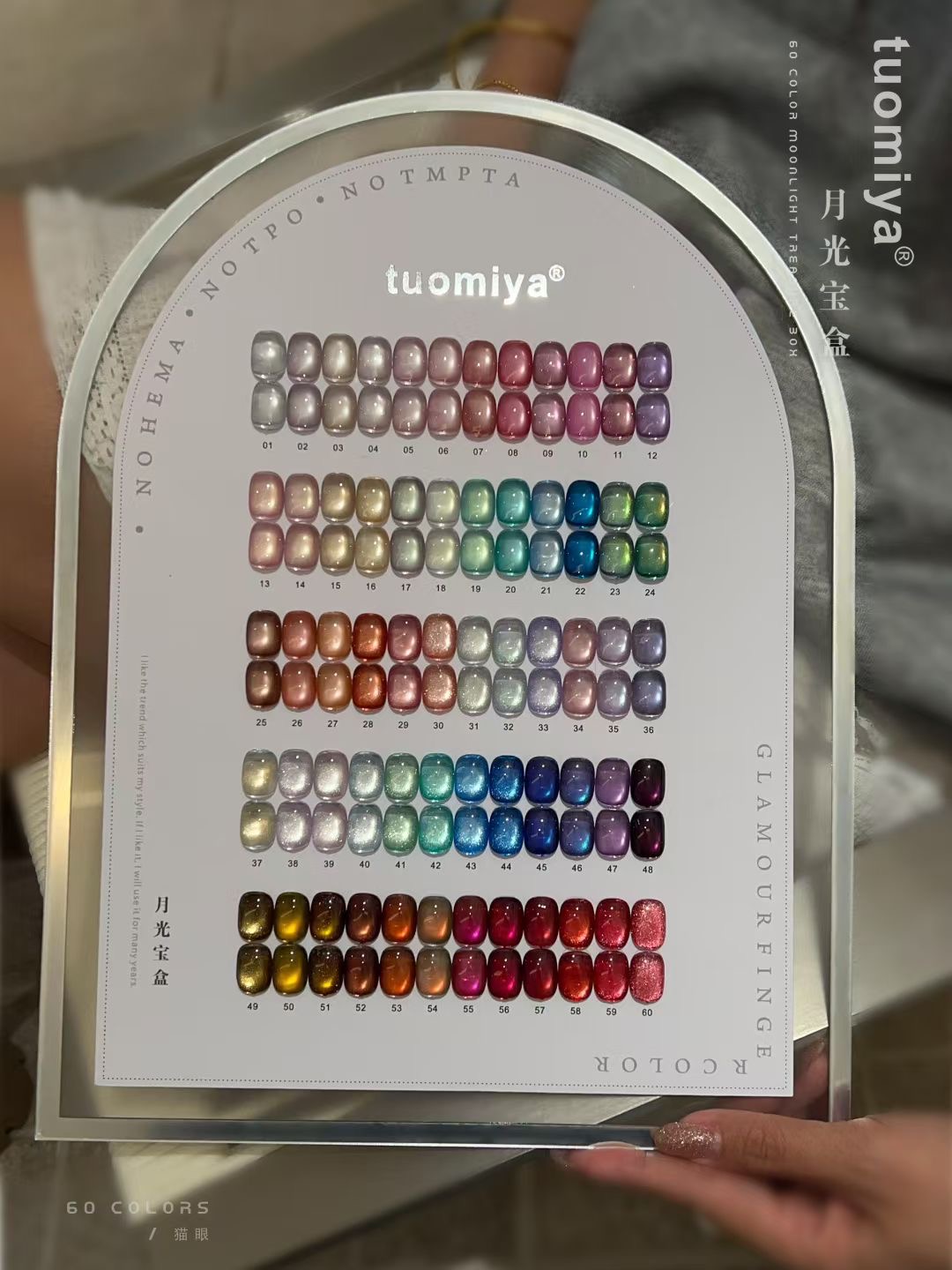 60色の月光キャッツアイネイルポリッシュジェルセット（カラー - Nail Gel Polish Set のレビューと価格