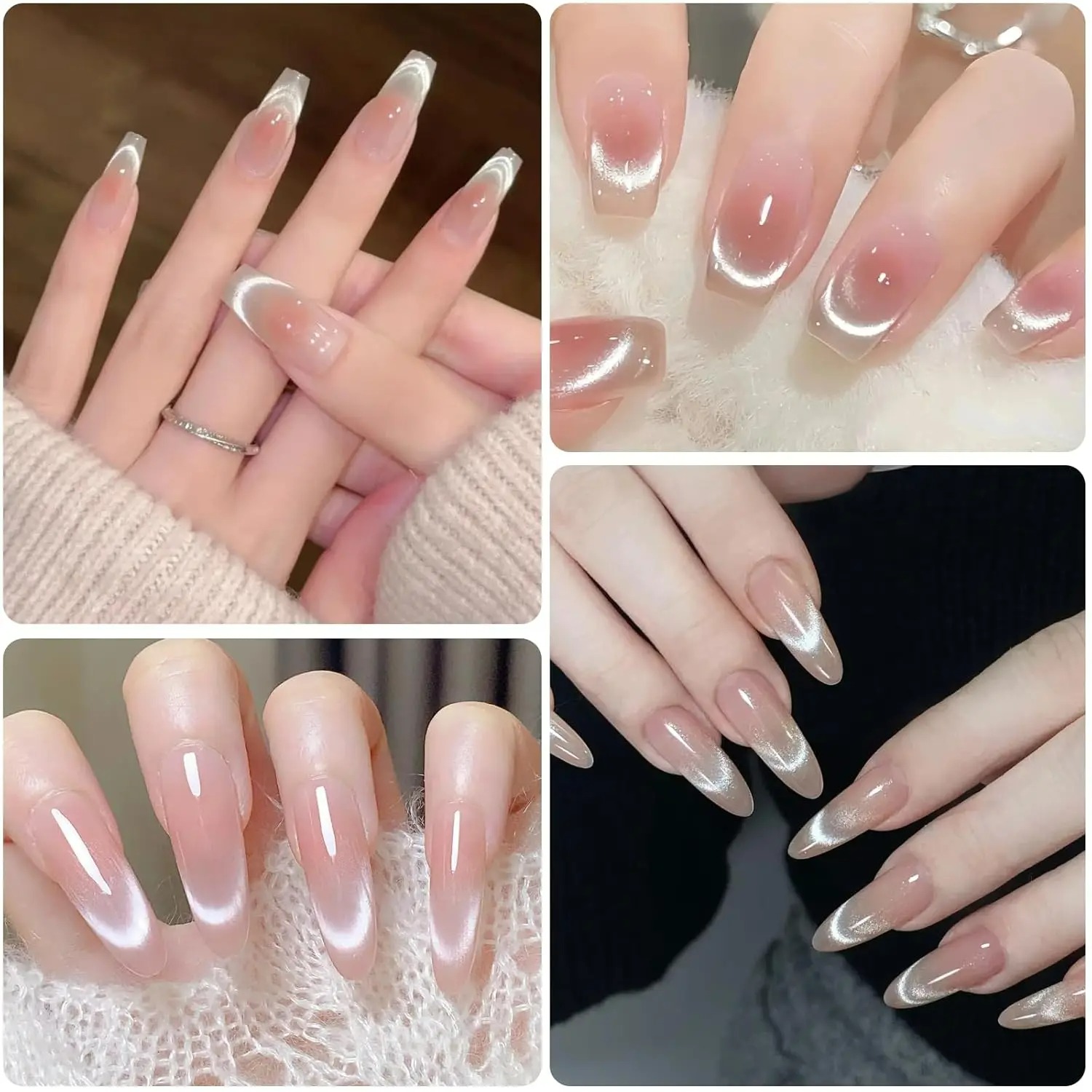 1/2個入り ダブルヘッド フレンチネイルアートマグネットセ - Nail Gel Polish Set のレビューと価格