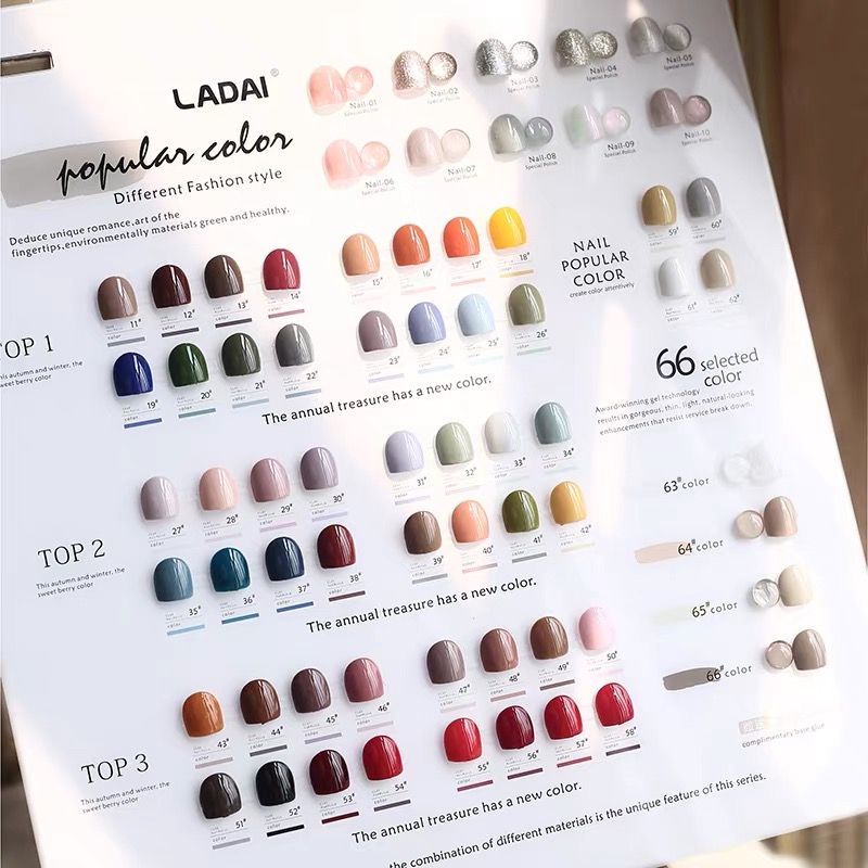 LADAI 66色 新トレンド 卸売 高発色 長持ち ノント - Nail Gel Polish Set のレビューと価格